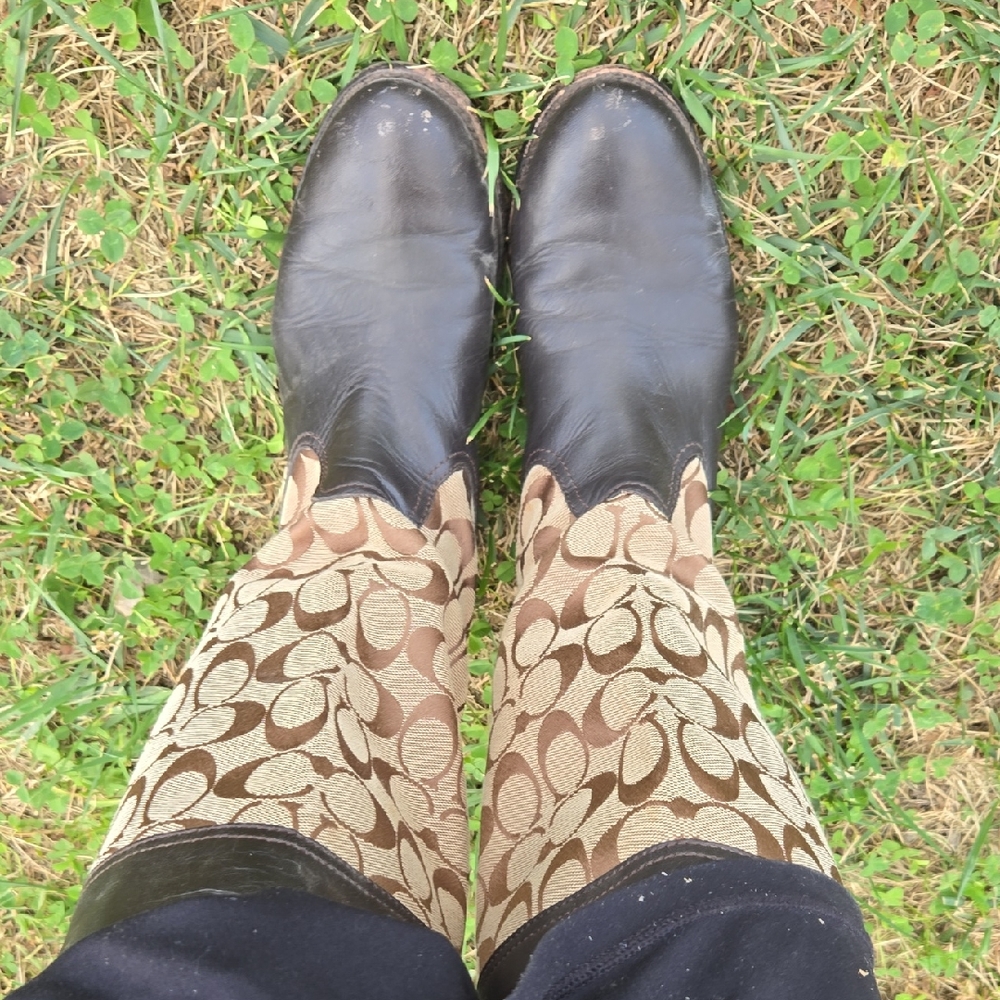 Coach Brown and Tan Women's Boots